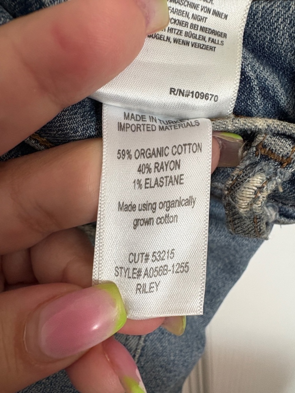 Agolde Riley High Rise Distressed Jeans Blue Size 30 - Picture 6 of 6
